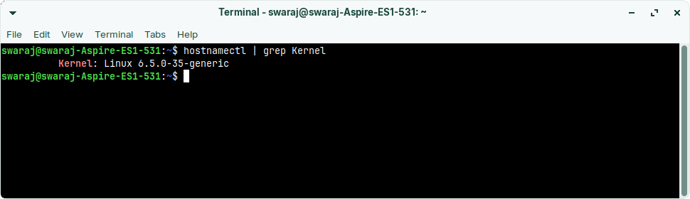 hostnamectl linux kernel checker