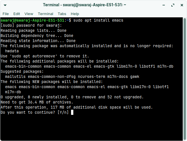 install emacs latest version on ubuntu